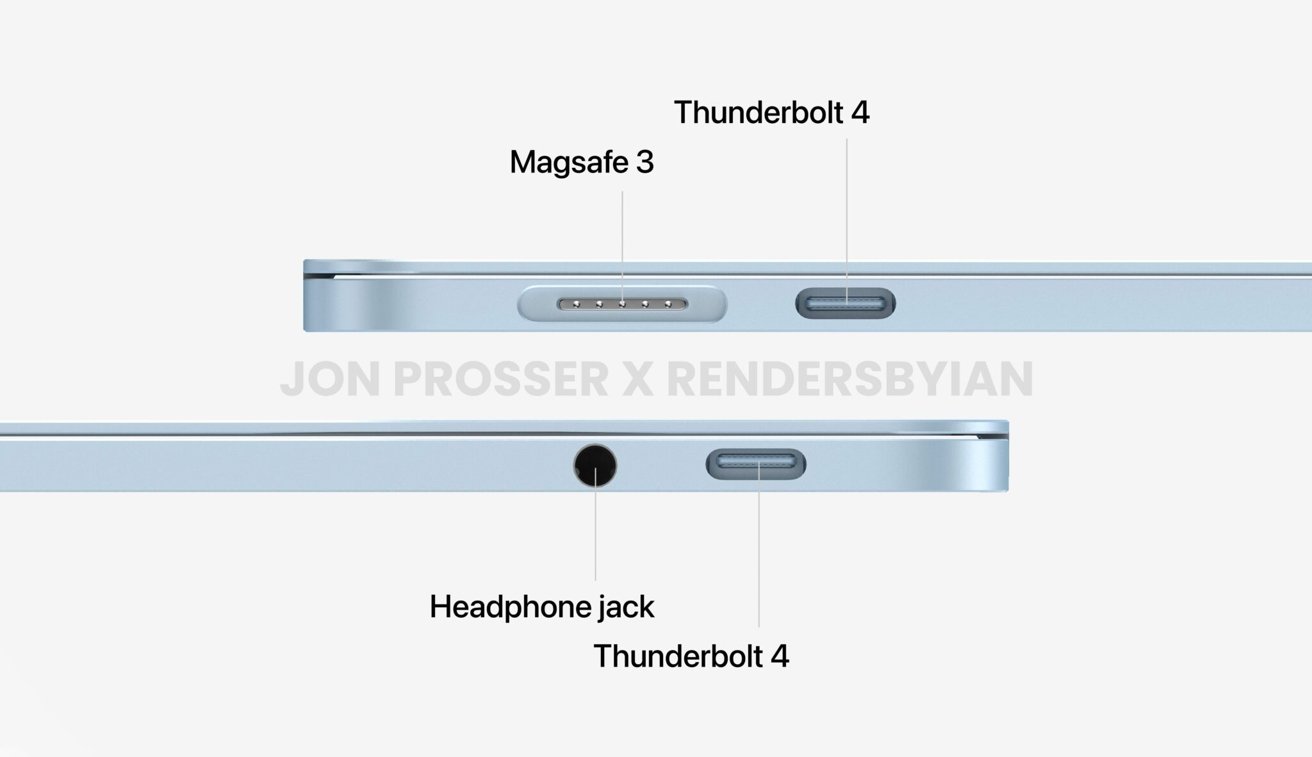 2022 MacBook Air renders [via FrontPageTech]
