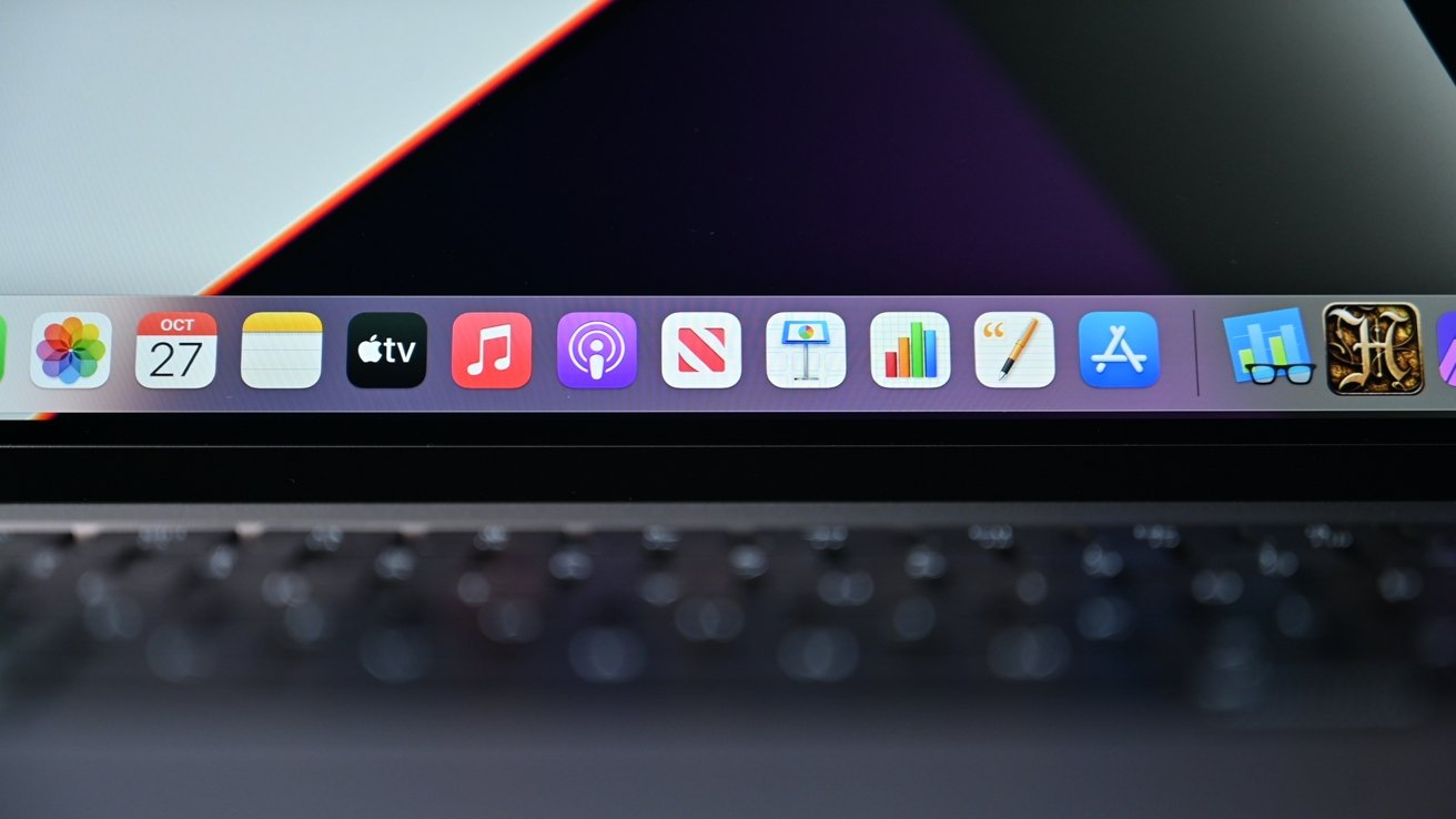 The dock on macOS Monterey