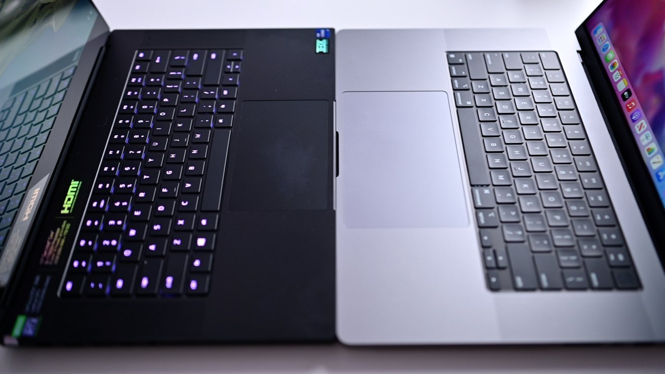 The keys are individually backlit on the Blade 15 Advanced, with full RGB capabilities.