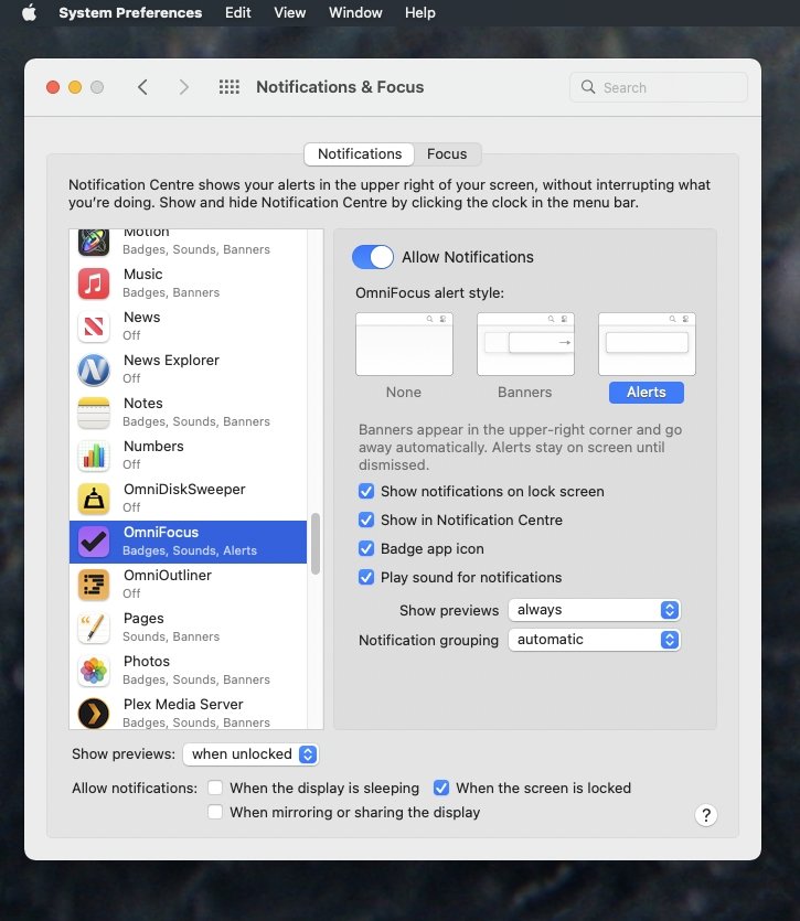 You can set different notification options for each app you have