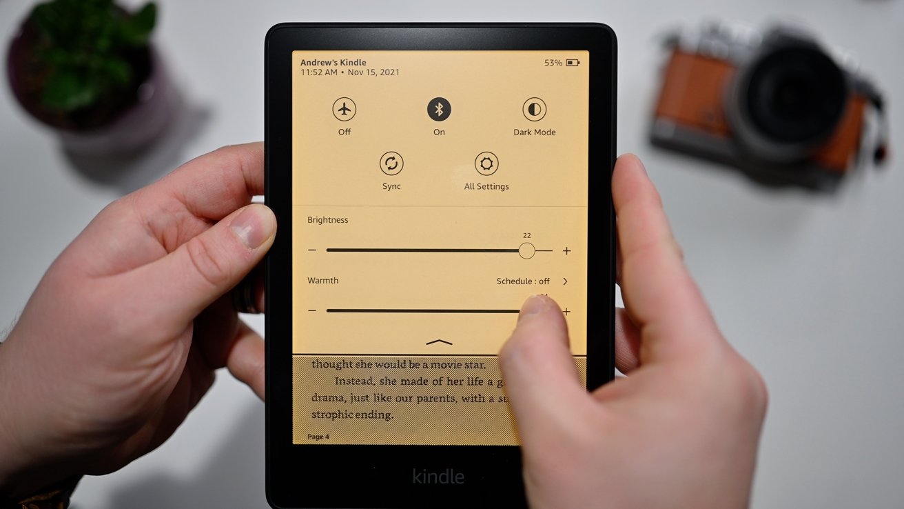 Adjust the Kindle Paperwhite display temperature