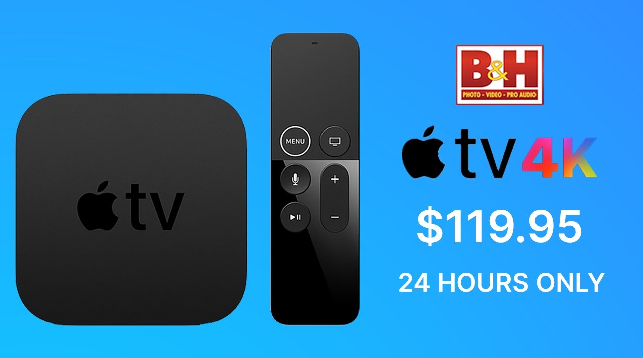 Apple TV 4K with $119.99 text