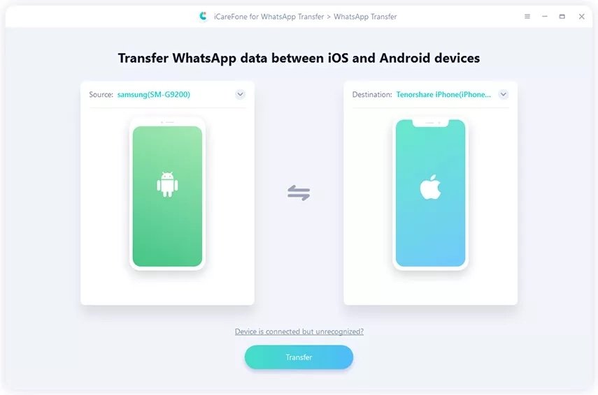 whatsapp iphone to android transfer free