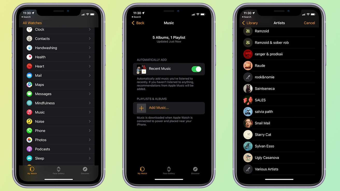 Methods to play and share Apple Music on the Apple Watch in watchOS 8