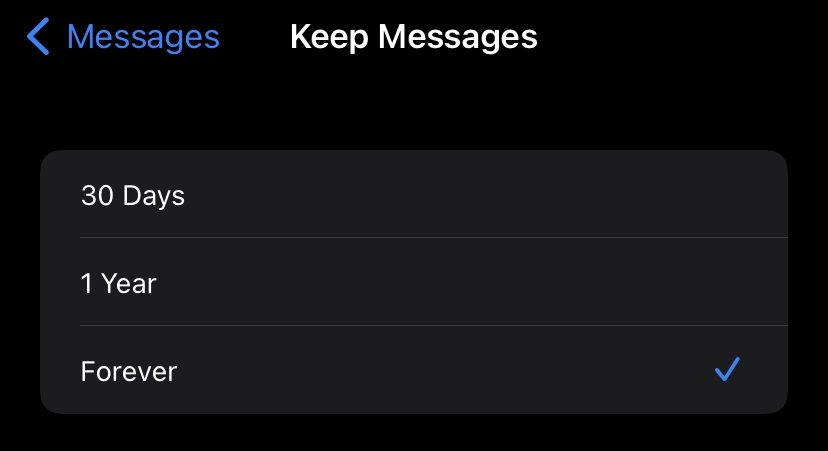 If you're a heavy texter, set iMessage to keep less of an archive. 
