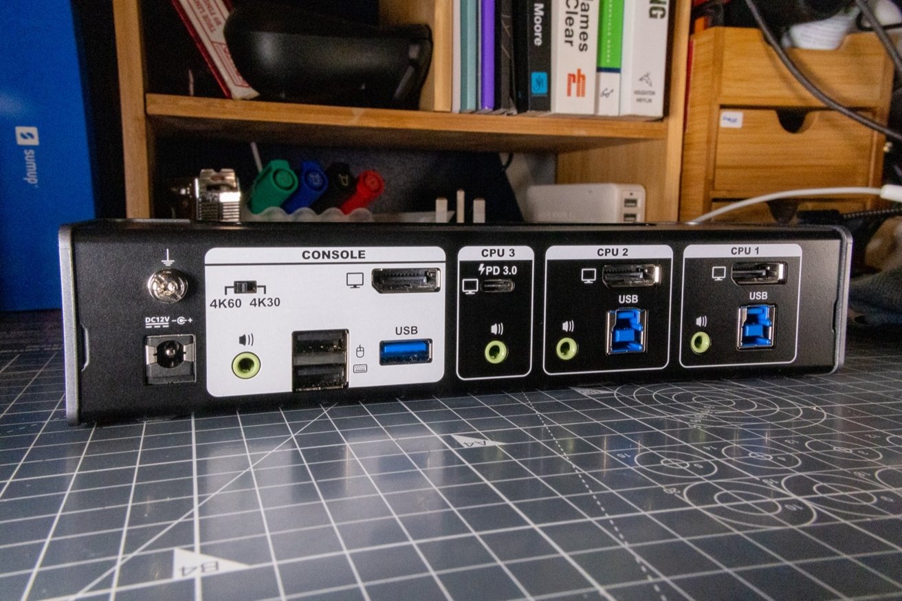 There are enough ports for desktop Macs and PCs to connect, as well as one USB-C option practically made for the MacBook Air and MacBook Pro. 