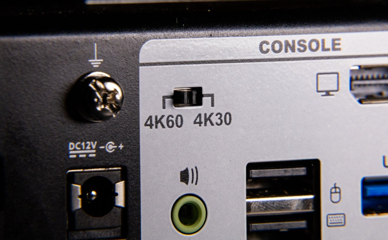 A switch on the back determines if you get 4K60 and USB 2.0 speeds or 4K30 and USB 3.0 when connecting a MacBook to the USB-C connection. 