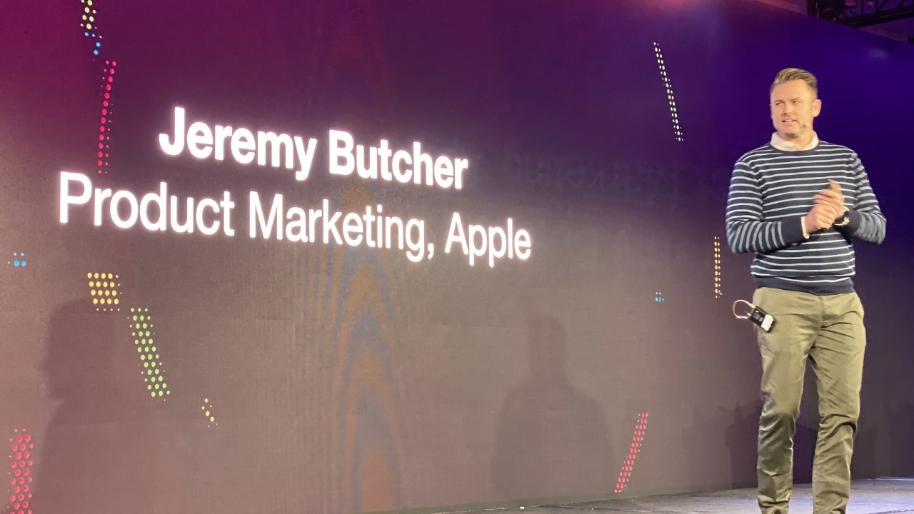 Apple's Jeremy Butcher speaking at a Jamf conference in 2019