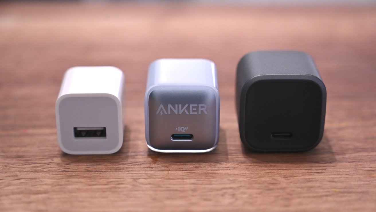 Apple's 5W charger versus Anker 20W versus Nomad 30W