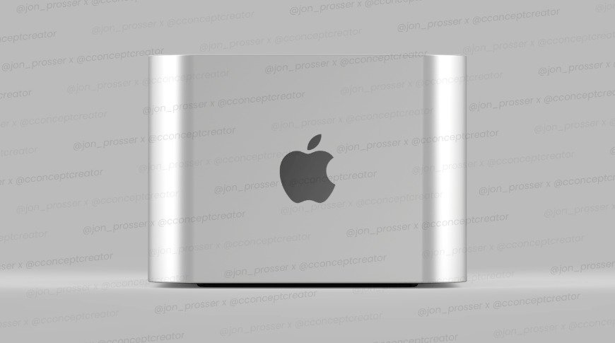 An early render of a smaller Mac Pro. 