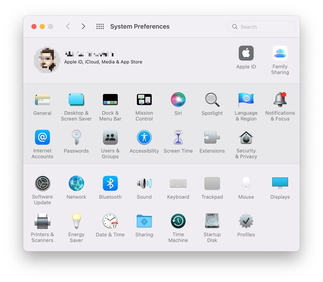You go to System Preferences to change important settings within macOS. 