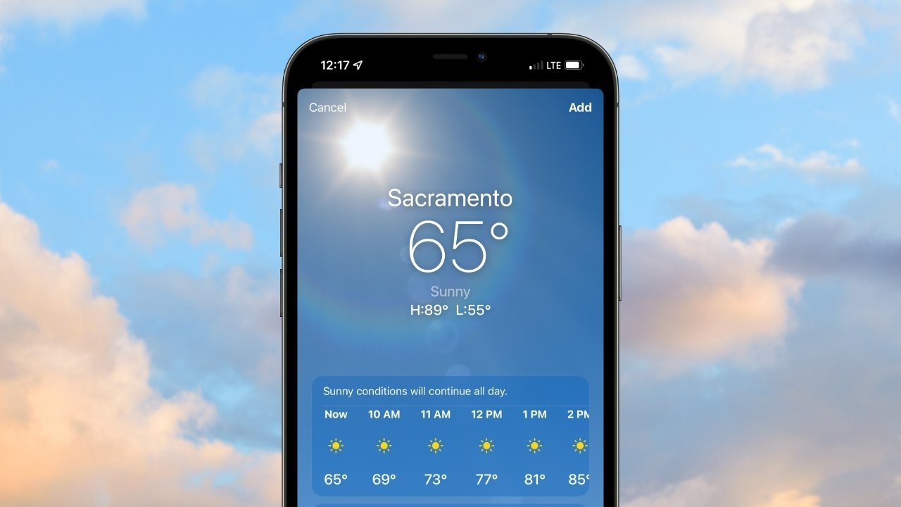 Weather apps on iPhoen and iPad