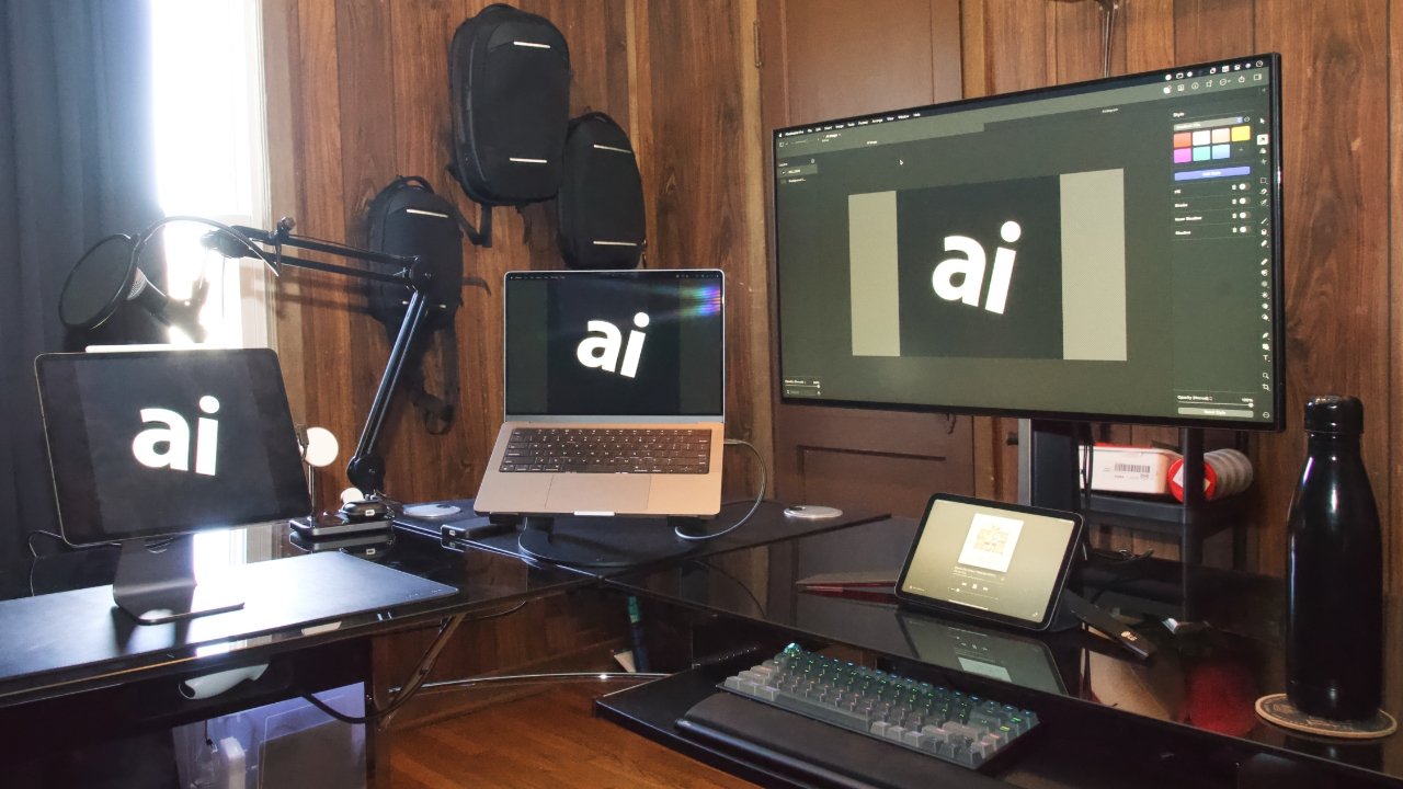 The 14-inch MacBook Pro and iPad Pro work setup