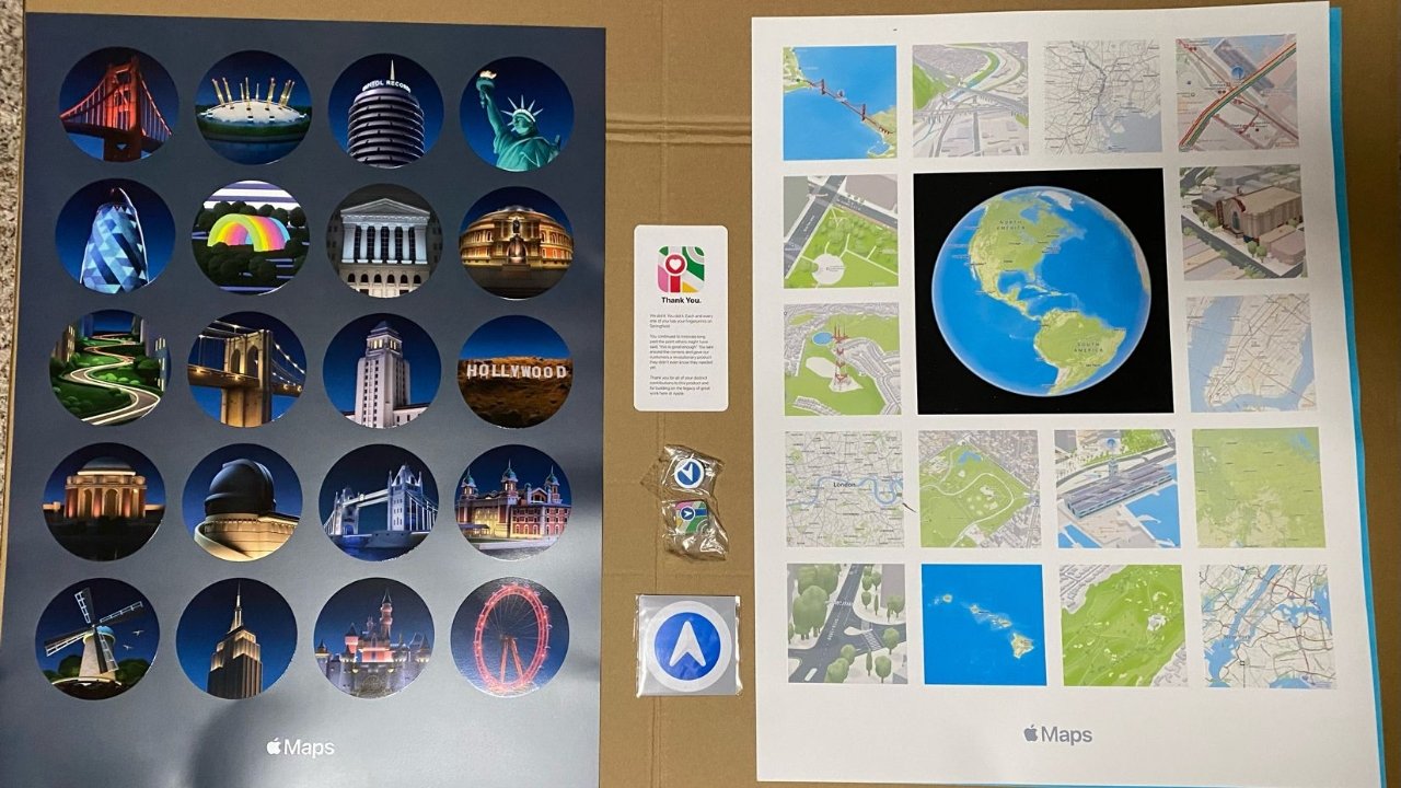 Apple Maps Team Gifted Posters & Pins For New Maps Experience