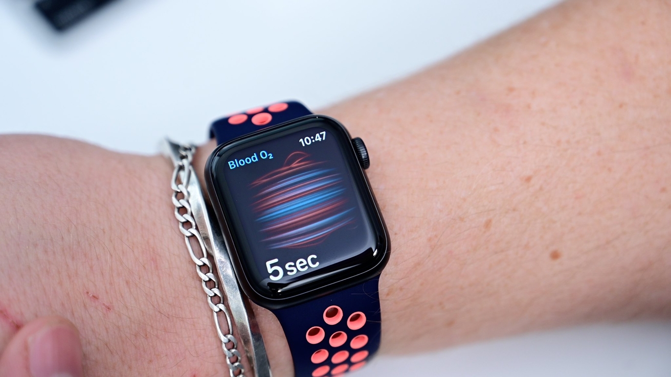 An Apple Watch's blood oxygen mode