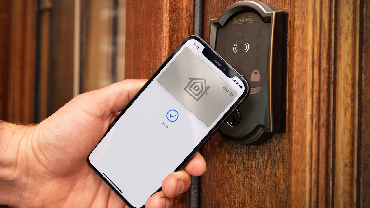 The tap to unlock feature on the Schlage Encode Plus.