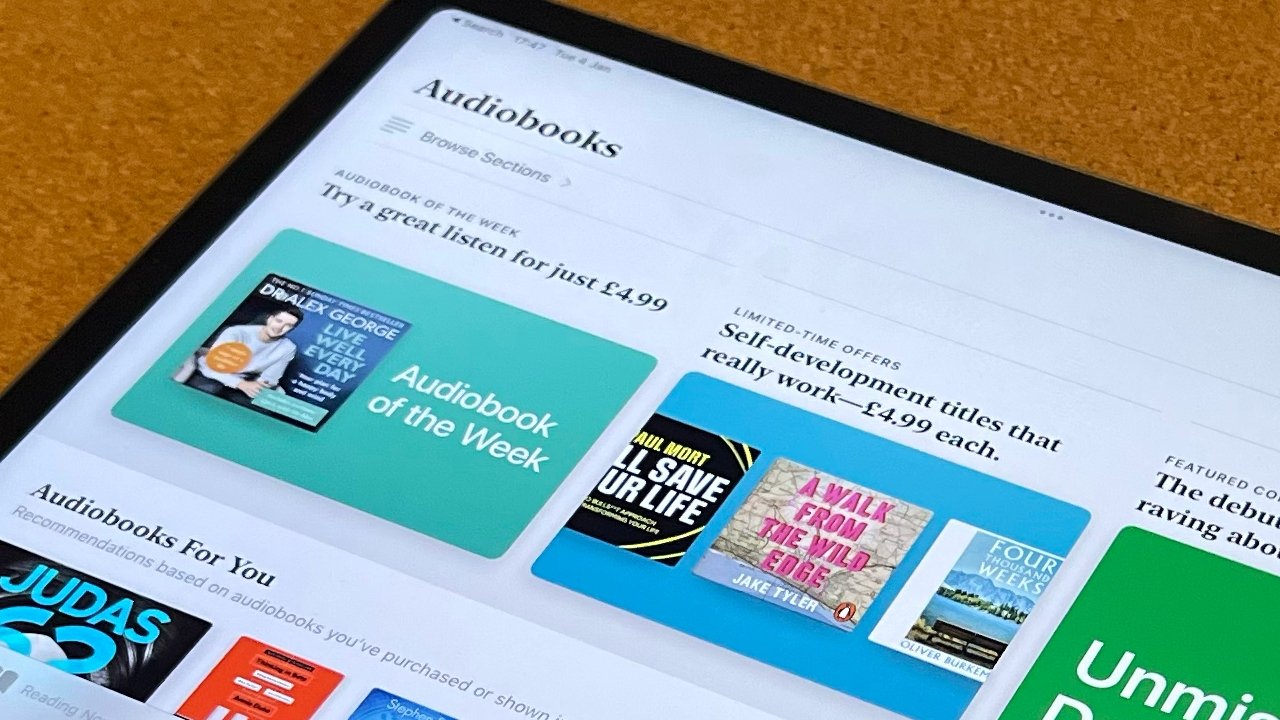 Audiobooks are currently available in the Apple Book store