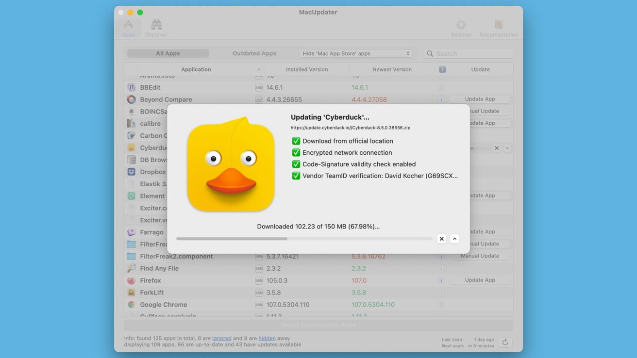 MacUpdater 2 can be used to update apps that you didn't get from the Mac App Store. 