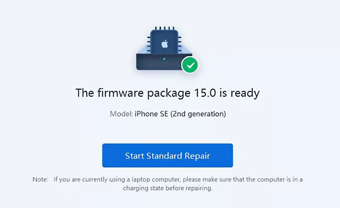 After ReiTool downloads the firmware, click Start Standard Repair to let it work its magic. 