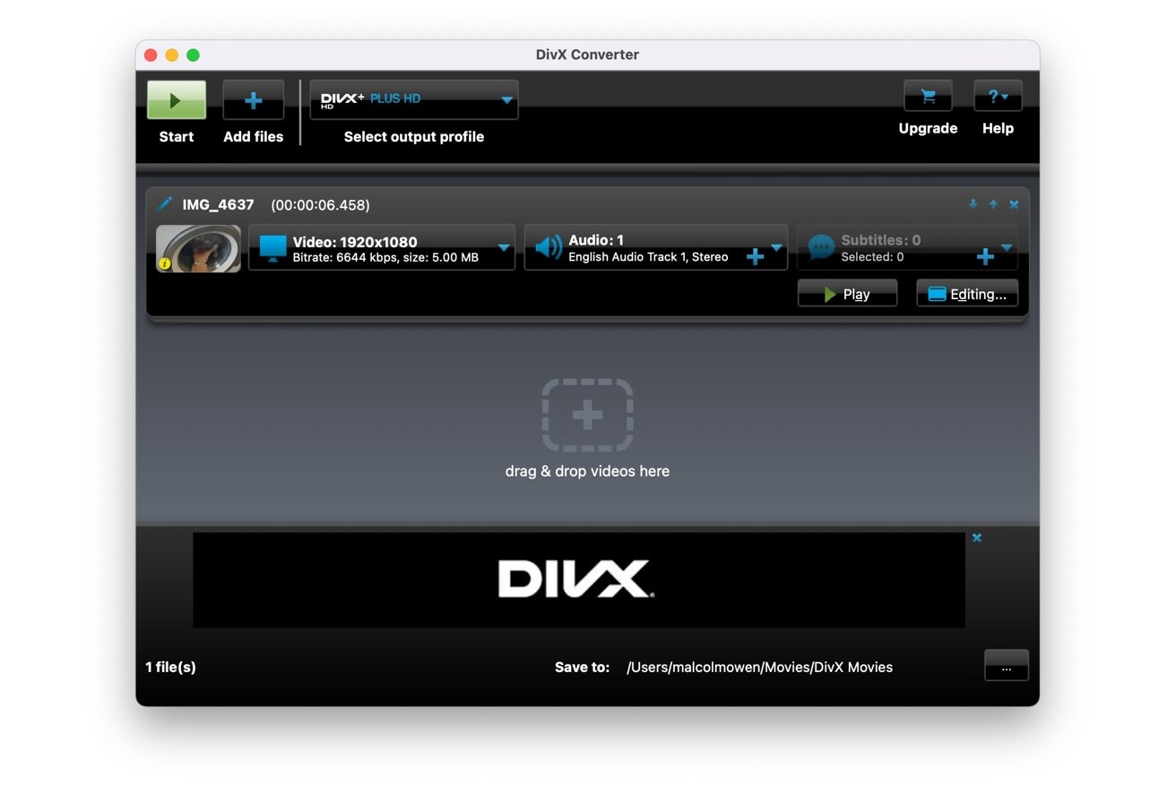 DivX Converter is simple and free, albeit with ads.