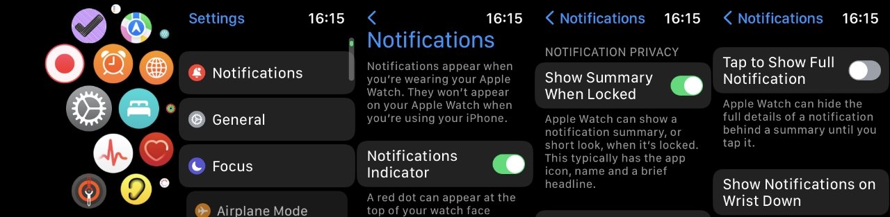 You can also adjust many settings directly on the Apple Watch