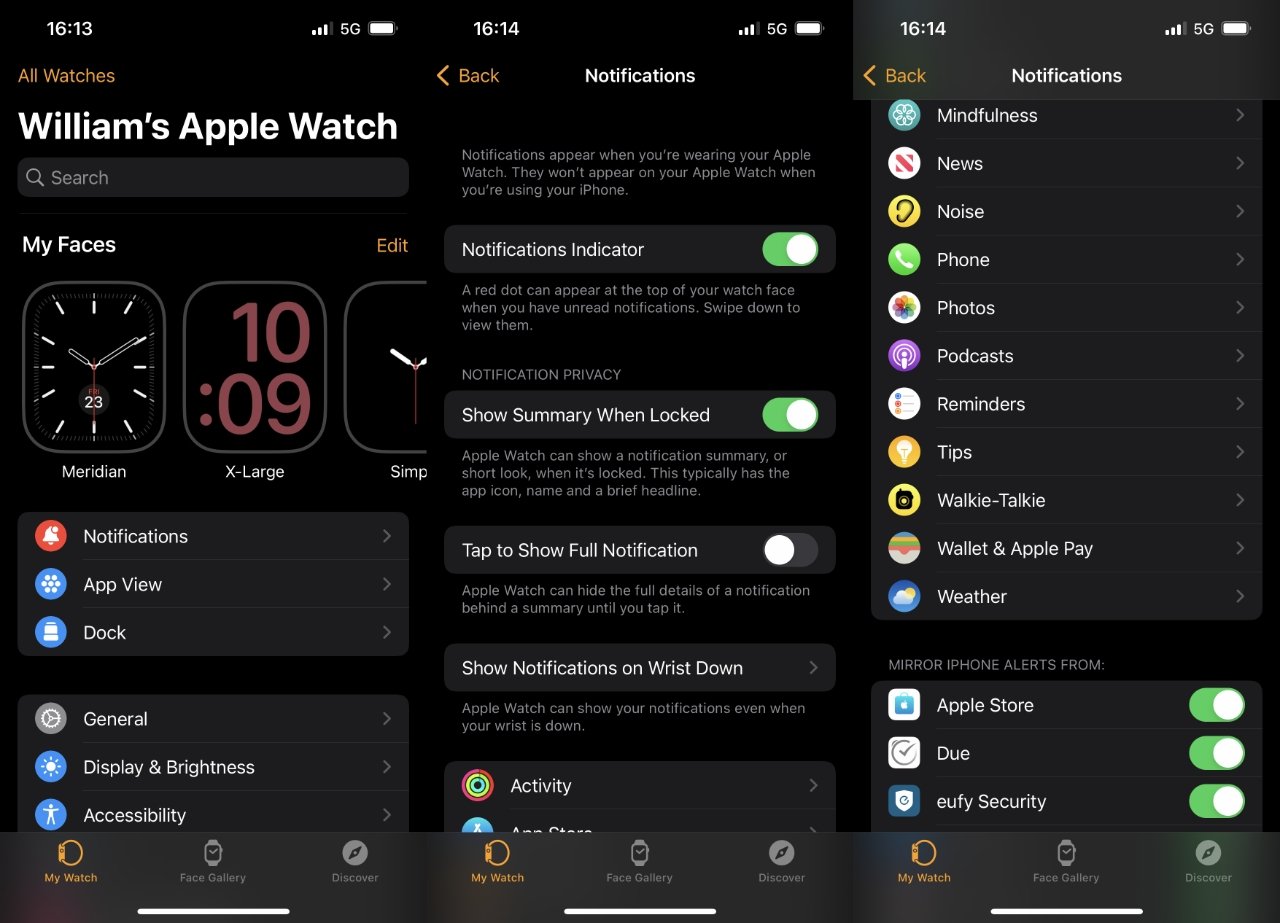 Watch settings 2025 on iphone