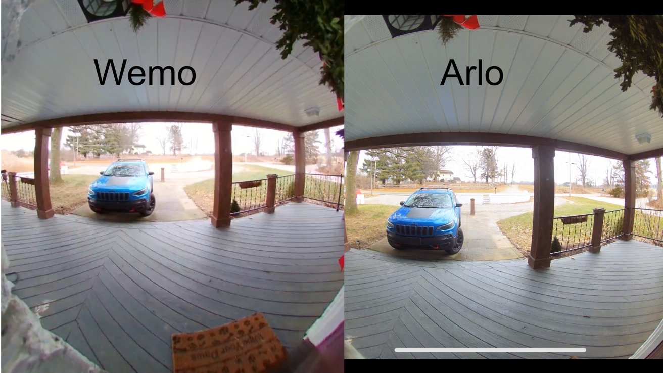 Wemo versus Arlo video quality and field of view