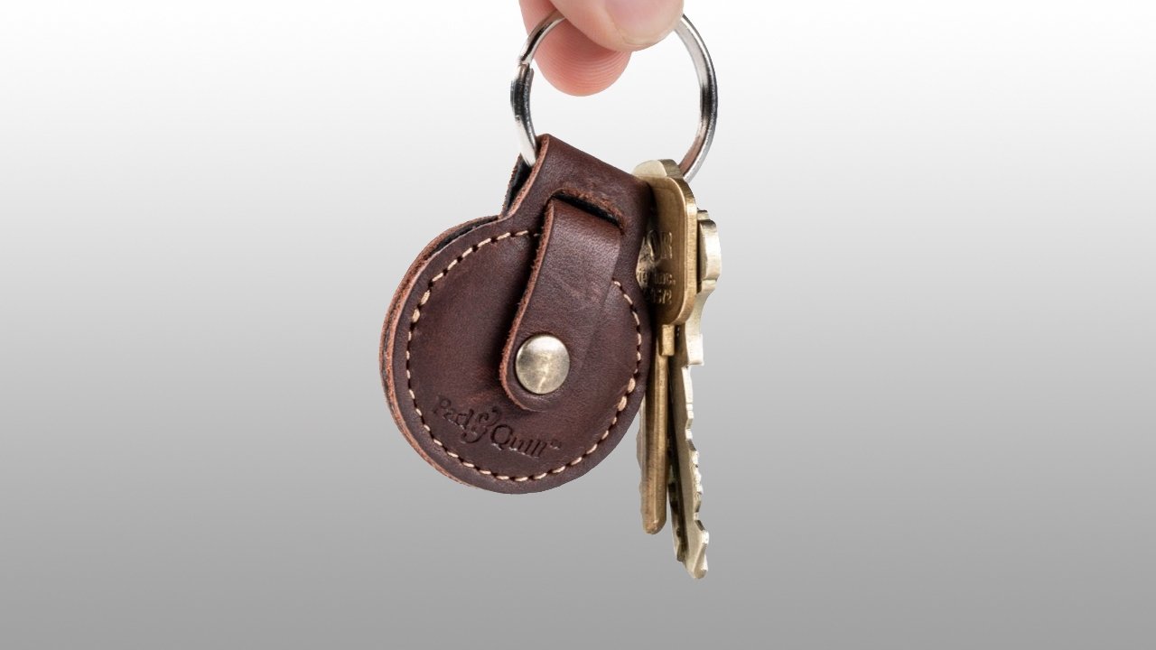 Pad and Quill AirTag keychain