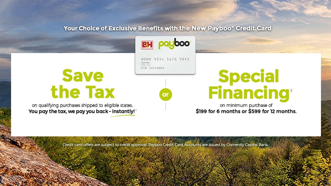 B&H renews the Payboo credit card and now offers the option of a VAT refund or special financing