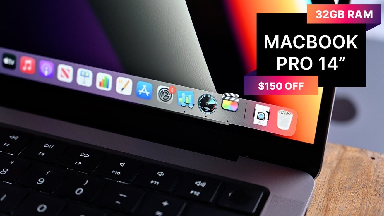 photo of Apple's 14-inch MacBook Pro with 32GB RAM, 1TB SSD is $150 off, in stock image