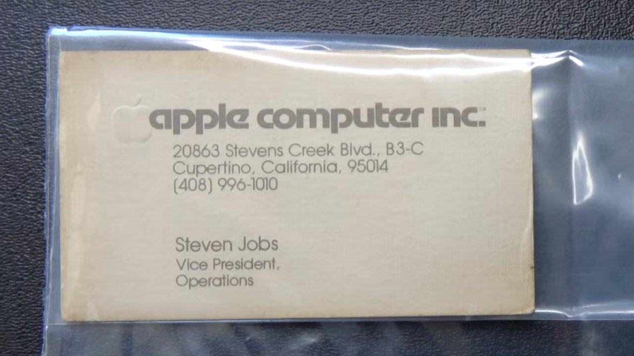 The Steve Jobs business card up for auction