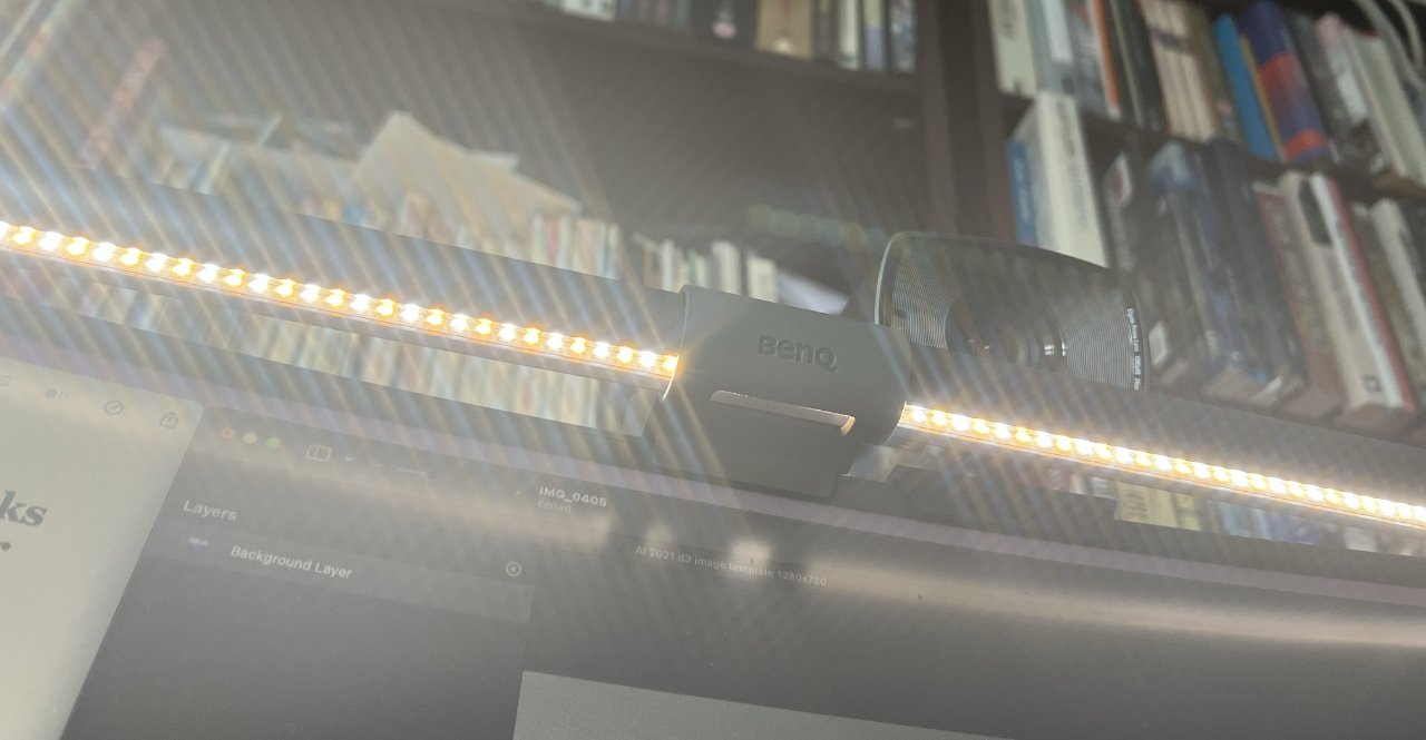 As bright as the LEDs are, the ScreenBar Halo is designed so all of that light heads down onto your desk, you never notice the individual lights