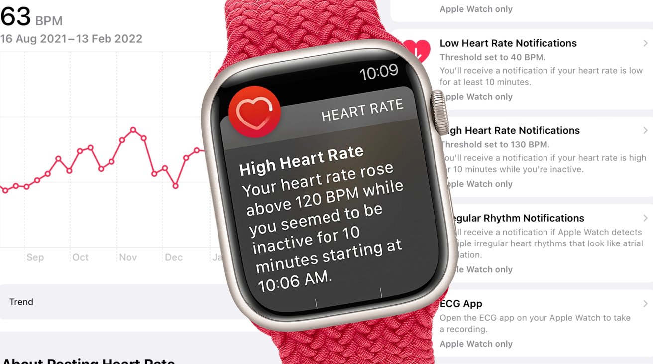 High and low discount heart rate apple watch