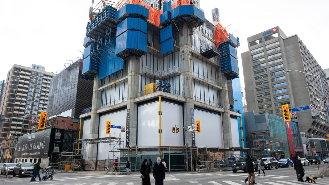 The One under construction in Toronto (Source: Eduardo Lima, The Globe and Mail