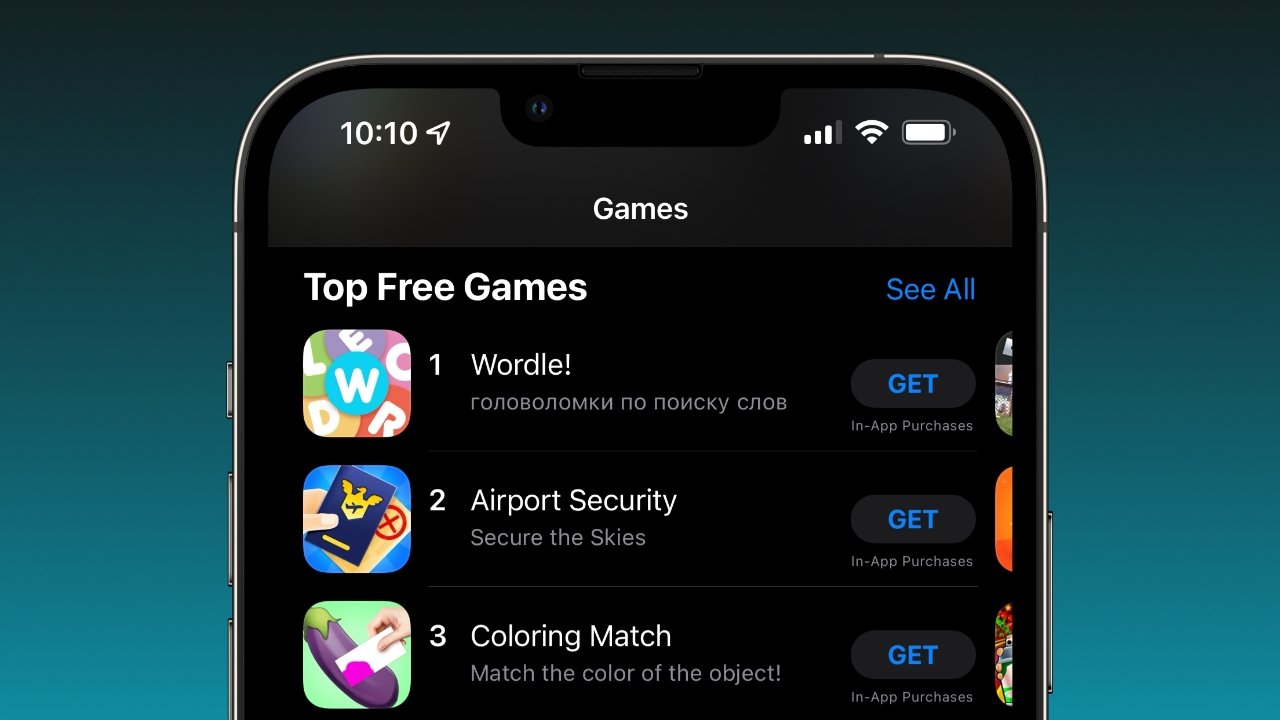 A 'Wordle' clone tops free games charts in App Store