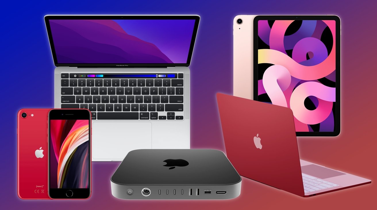 iPad Air, iPhone SE 5G, MacBook Air, 13-inch MacBook Pro, Mac mini