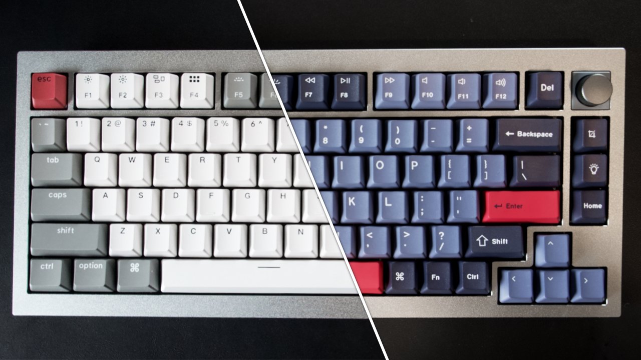 The Keychron Q1 is a hot-swappable mechanical keyboard with a dedicated control knob