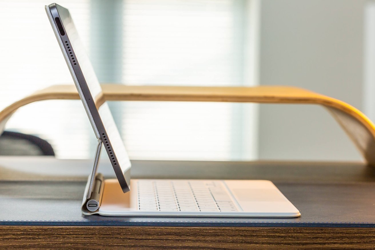 The Magic Keyboard and iPad weigh about as much as a MacBook Pro