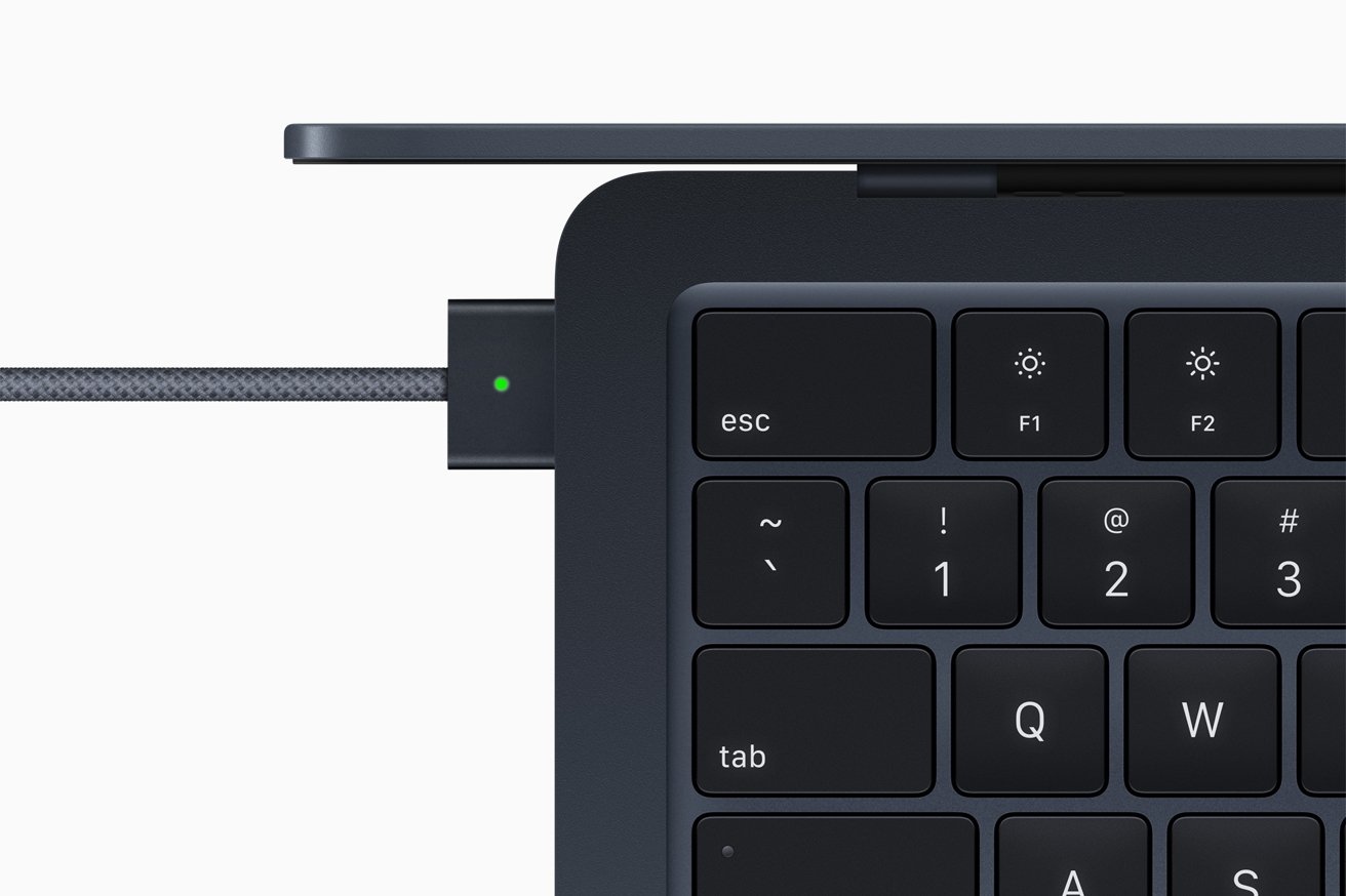 MagSafe is available for charging now for the MacBook Air.