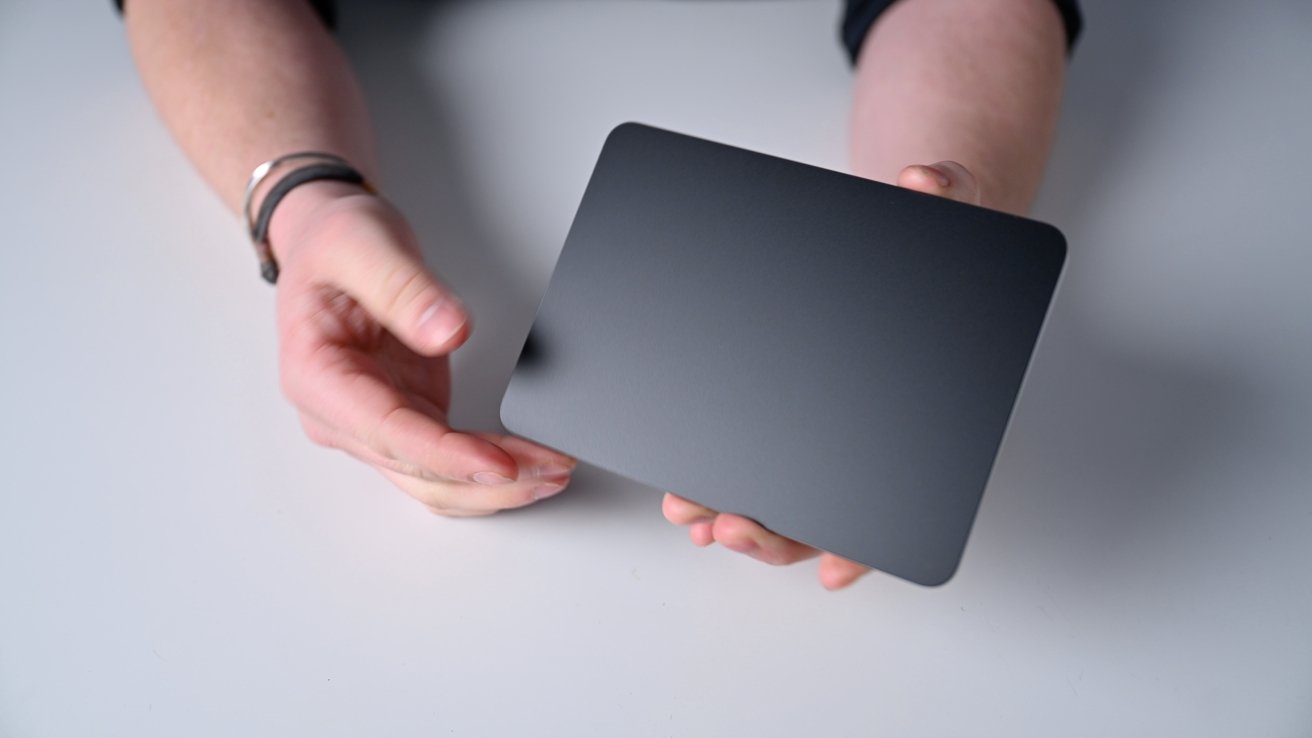 The new black and silver Magic Trackpad