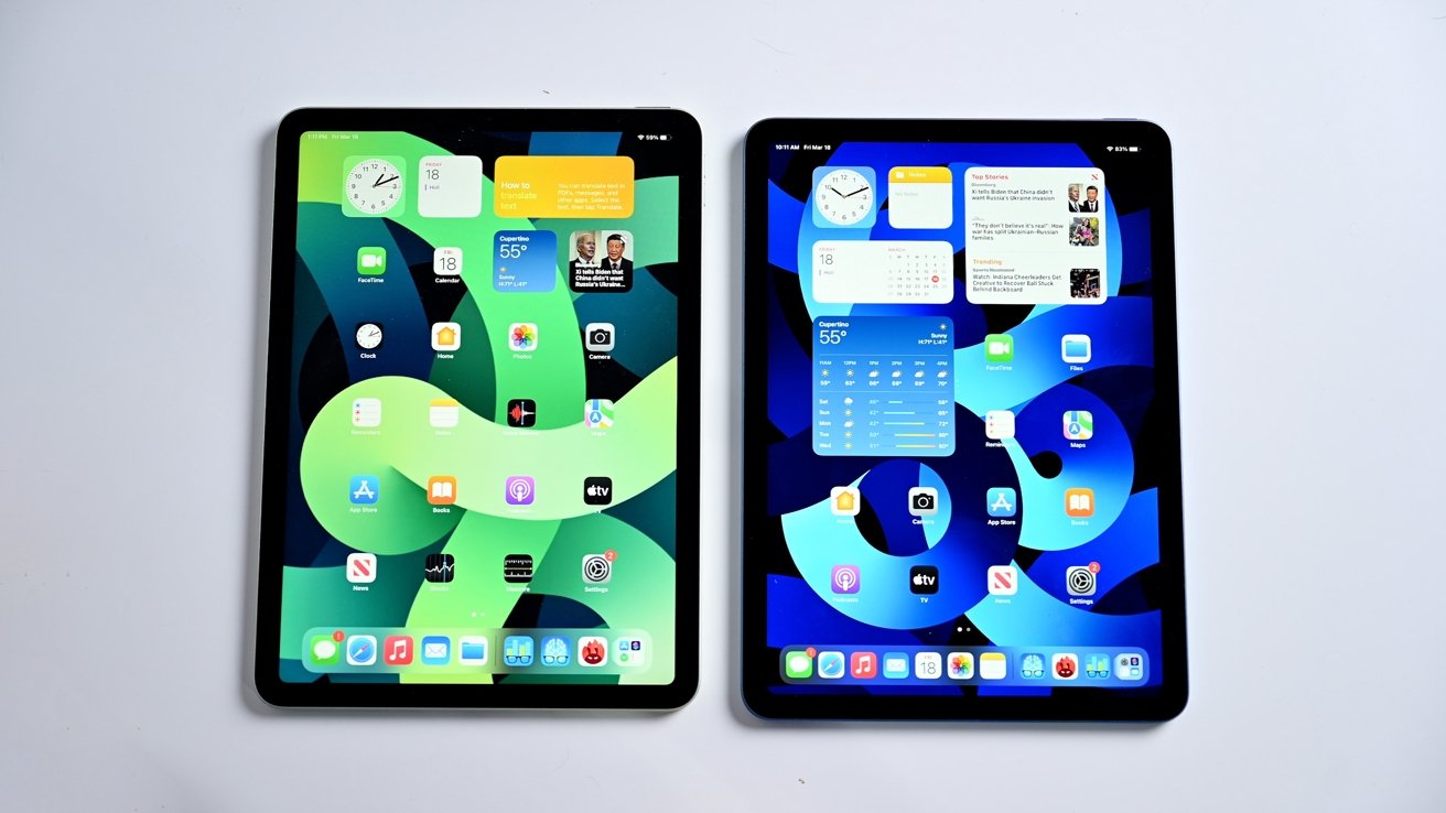 The fifth-generation iPad Air display is the same
