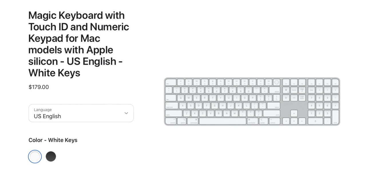 You can save a whole $20 by going for the new Magic Keyboard with white keys, instead of black ones