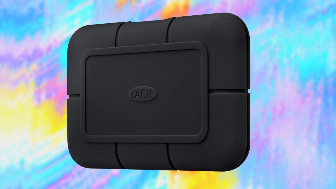 Die LaCie Rugged SSD Pro ist schwarz ummantelt