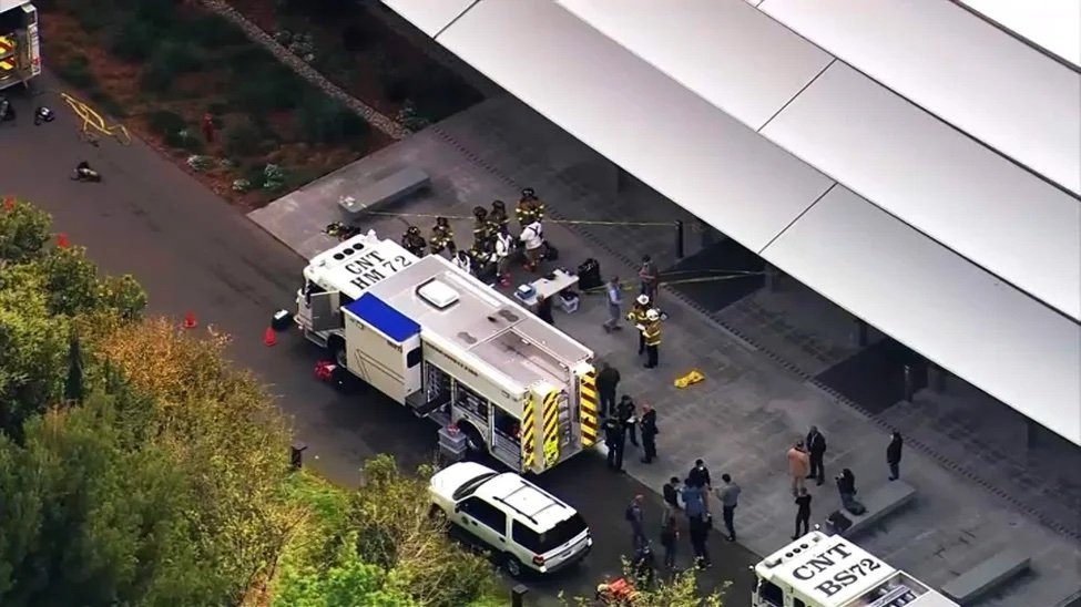 First responders at Apple Park. Credit: NBC Bay Area