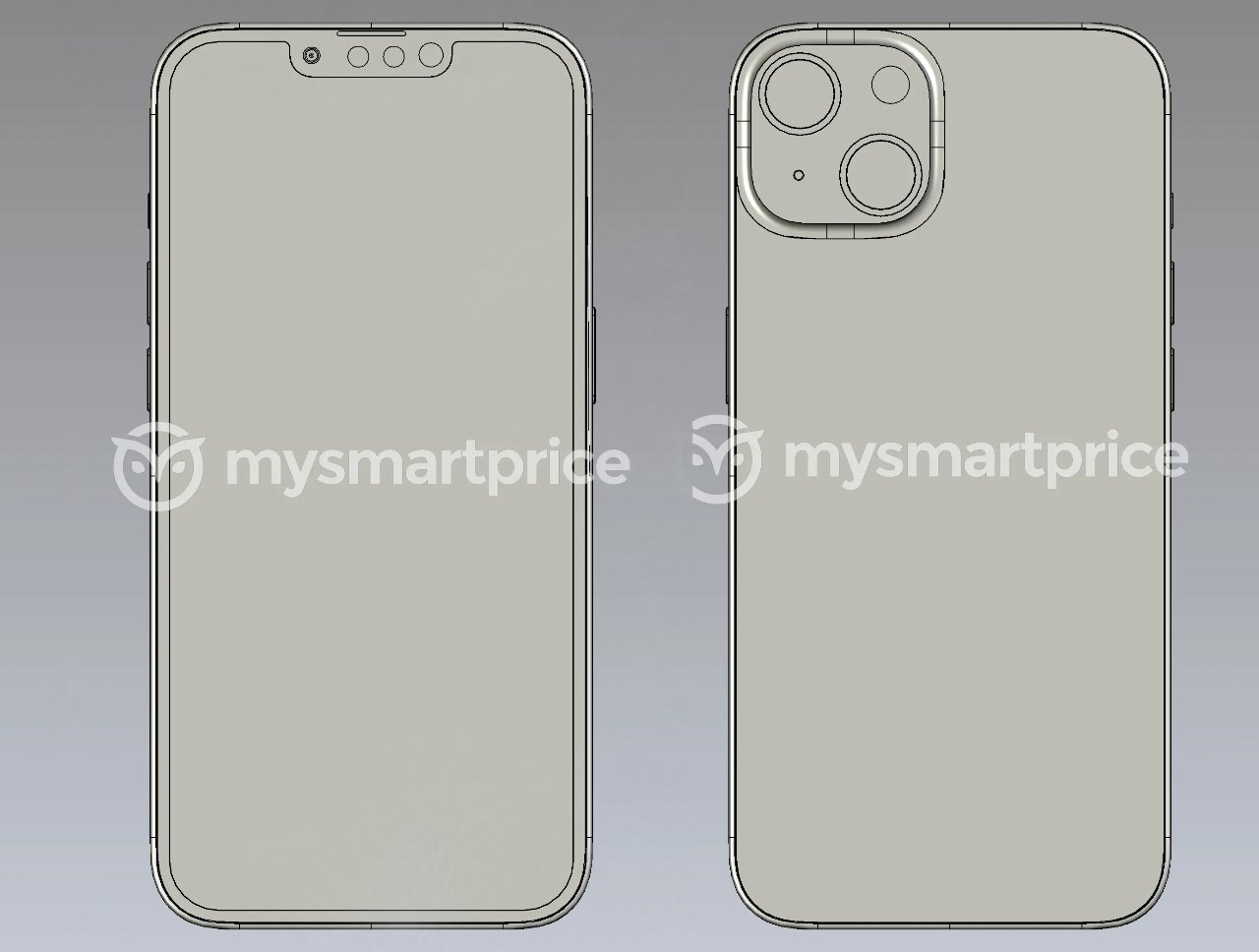 Claimed CAD renders of the front and rear of the