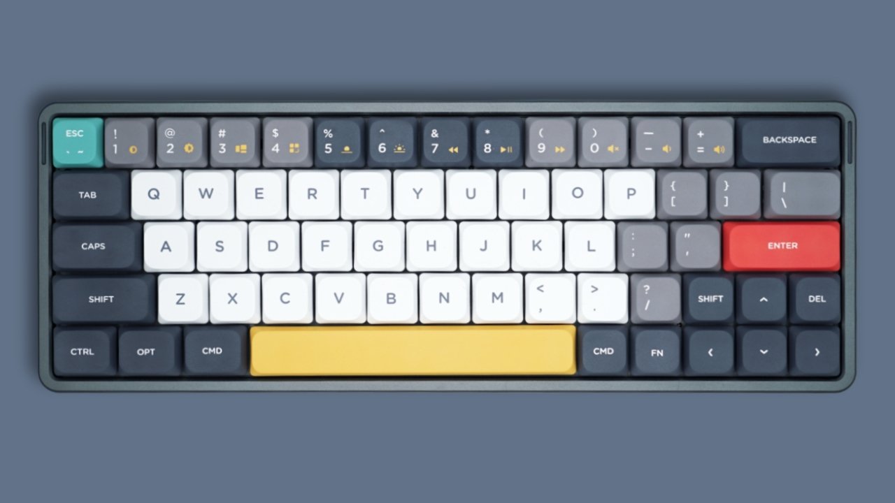A combination of two keycap sets from Nuphy