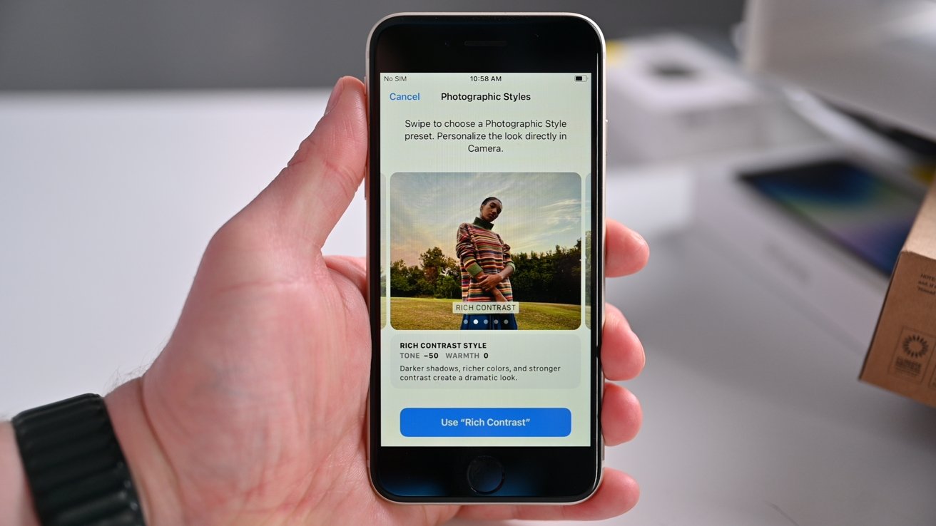 Photographic Styles on iPhone SE
