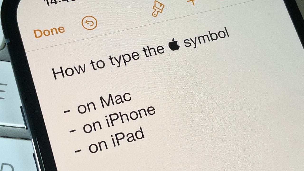 The way to kind the Apple brand on Mac, iPhone, and iPad