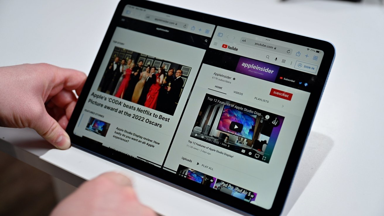 Split screen apps get cramped &mdash;  especially with the keyboard open &mdash;  on iPad Air