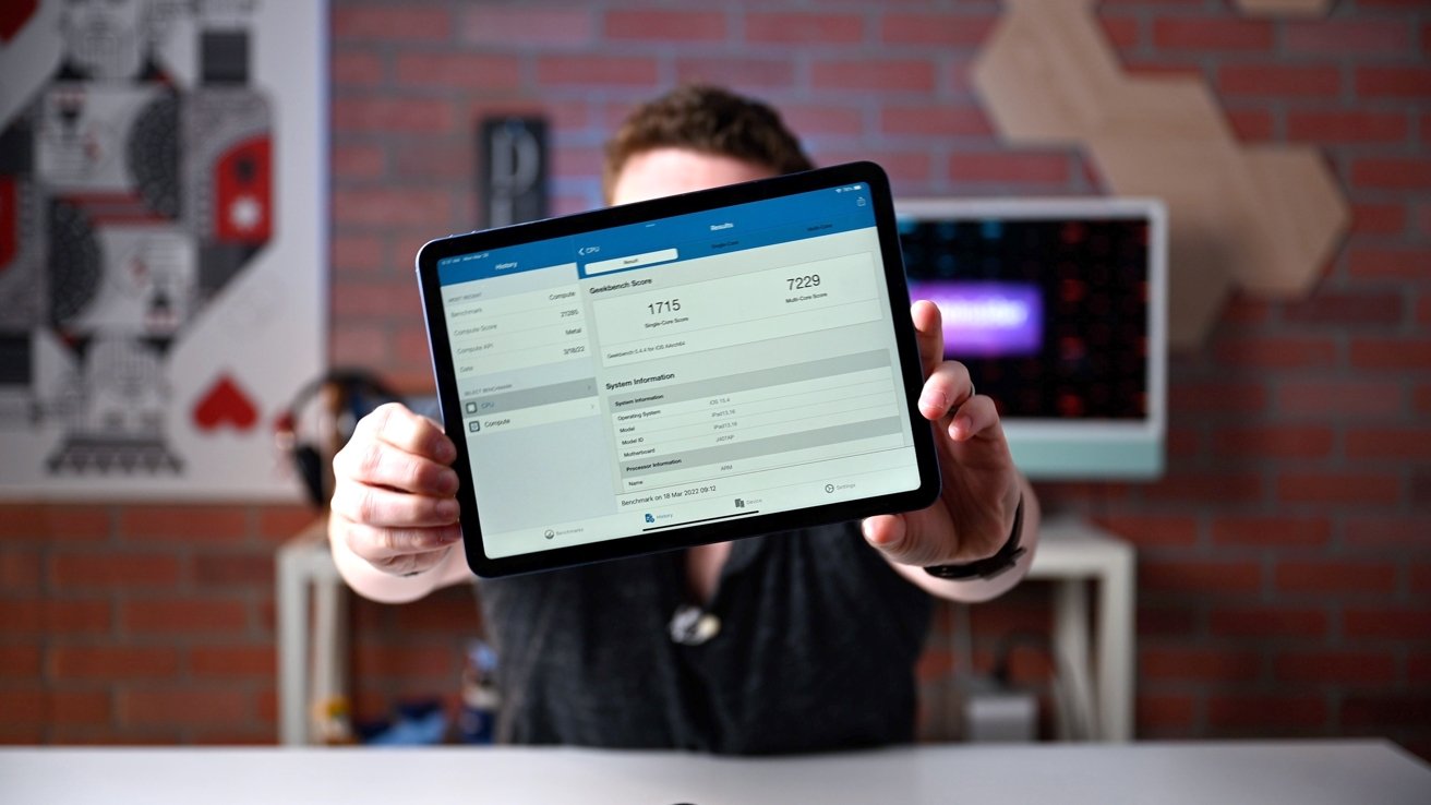 Geekbench 5 results on the 2022 iPad Air